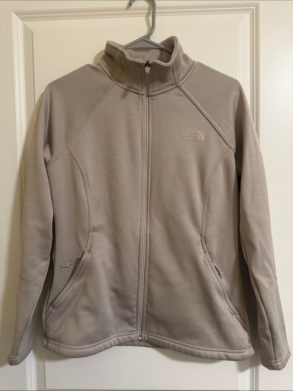 The North Face Women's Full-Zip Teddy Fleece Jacket in Taupe